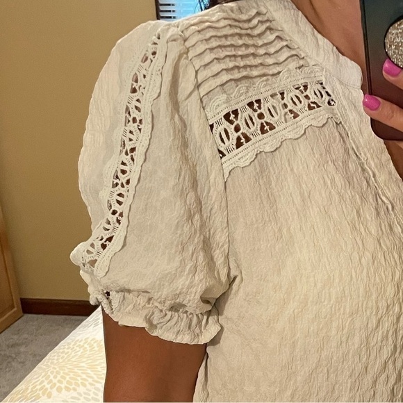 CRINKLE material short sleeve blouse size 1XL - Picture 7 of 9